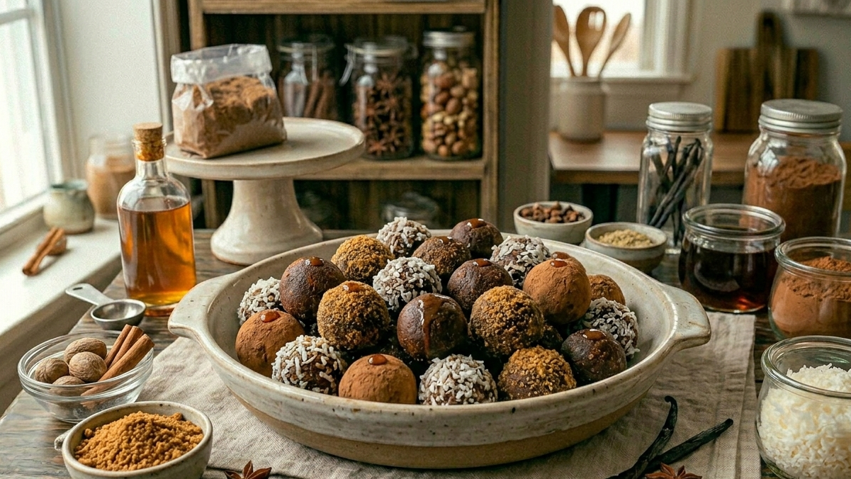 Easy No-Bake Rum Balls with Rum Extract