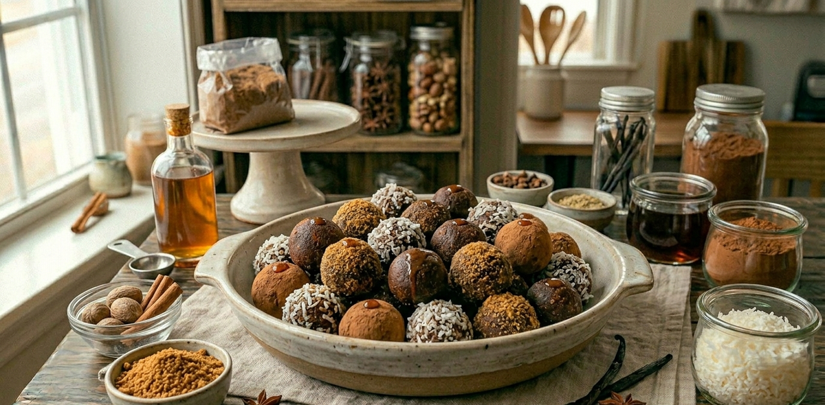 Easy No-Bake Rum Balls with Rum Extract