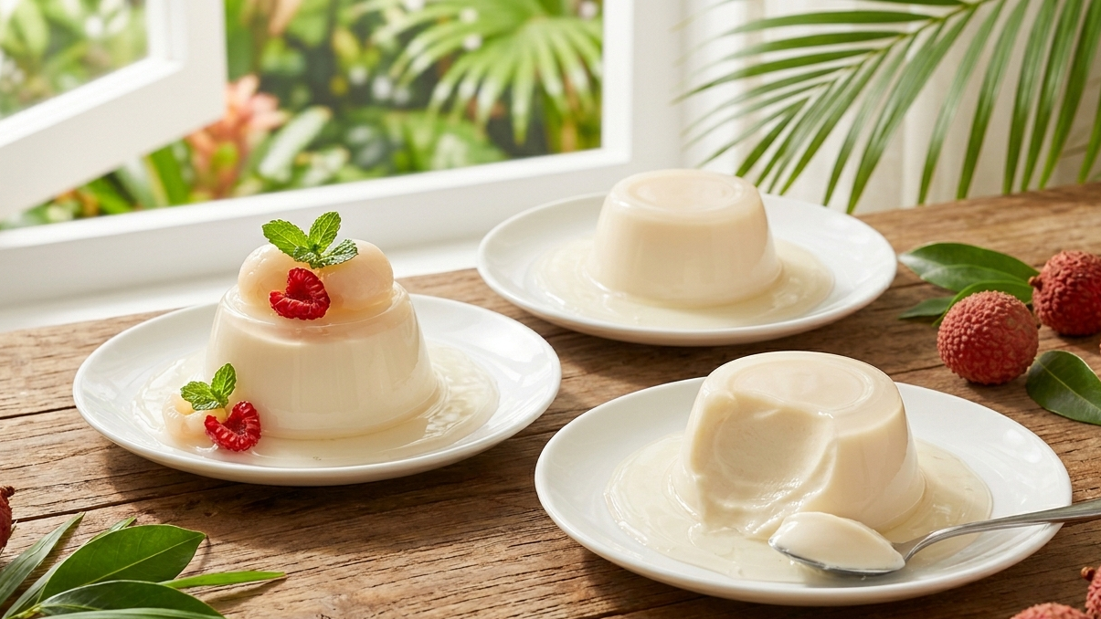 Silky Lychee Extract Panna Cotta – Tropical & Easy Dessert