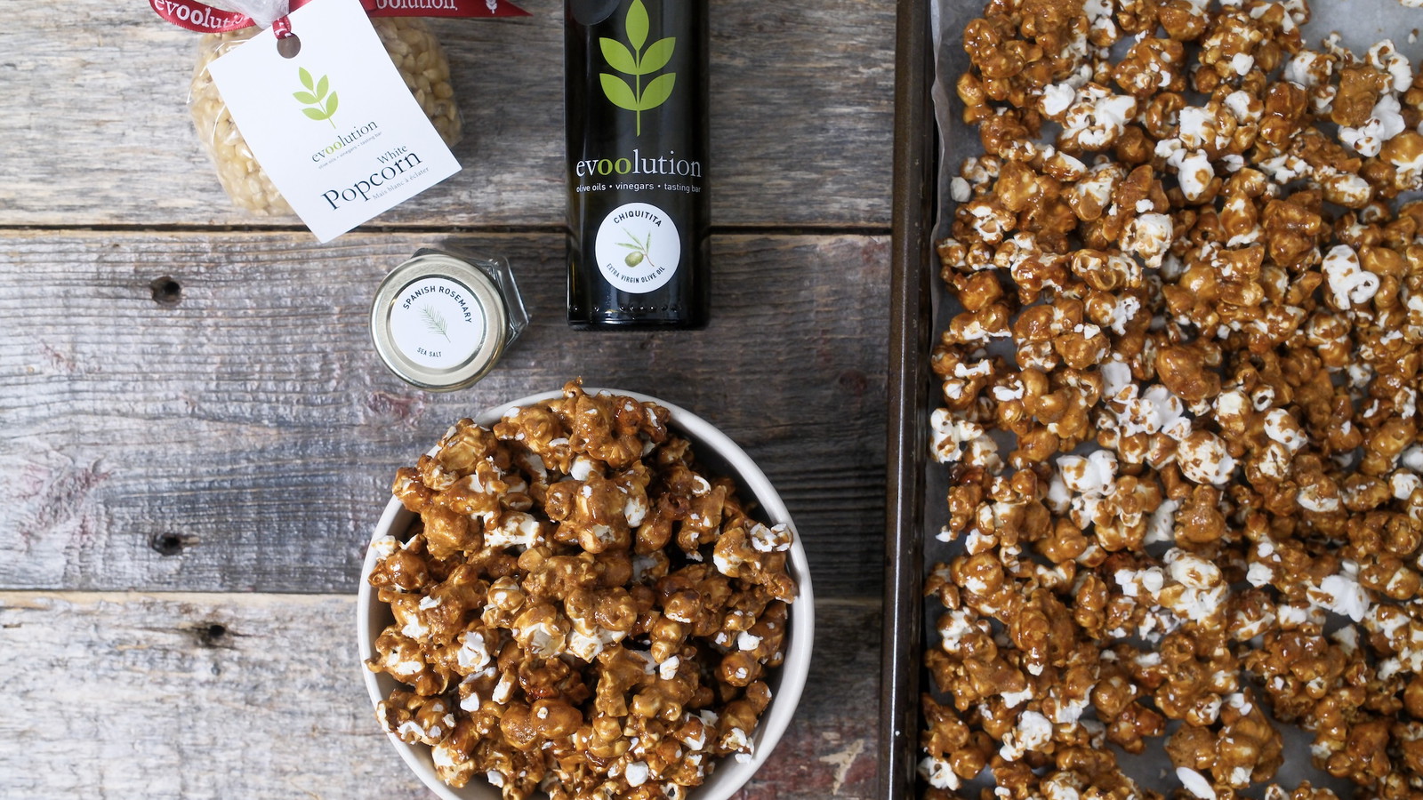 Image of Salted Caramel Popcorn with Spanish Rosemary Sea Salt