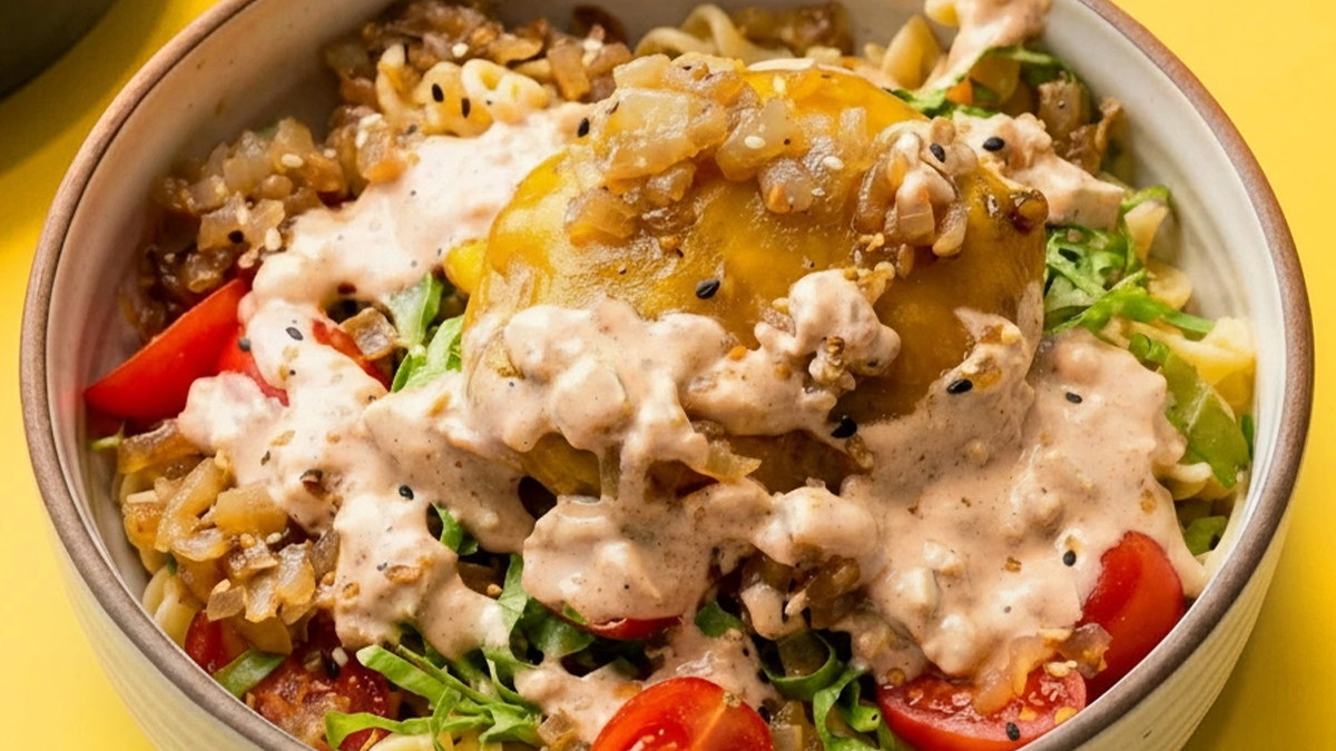 Animal Style Protein Pasta Bowl