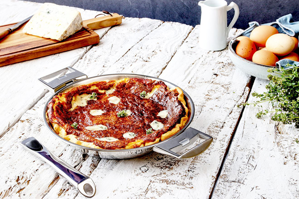 Blauschimmelkäse-Quiche
