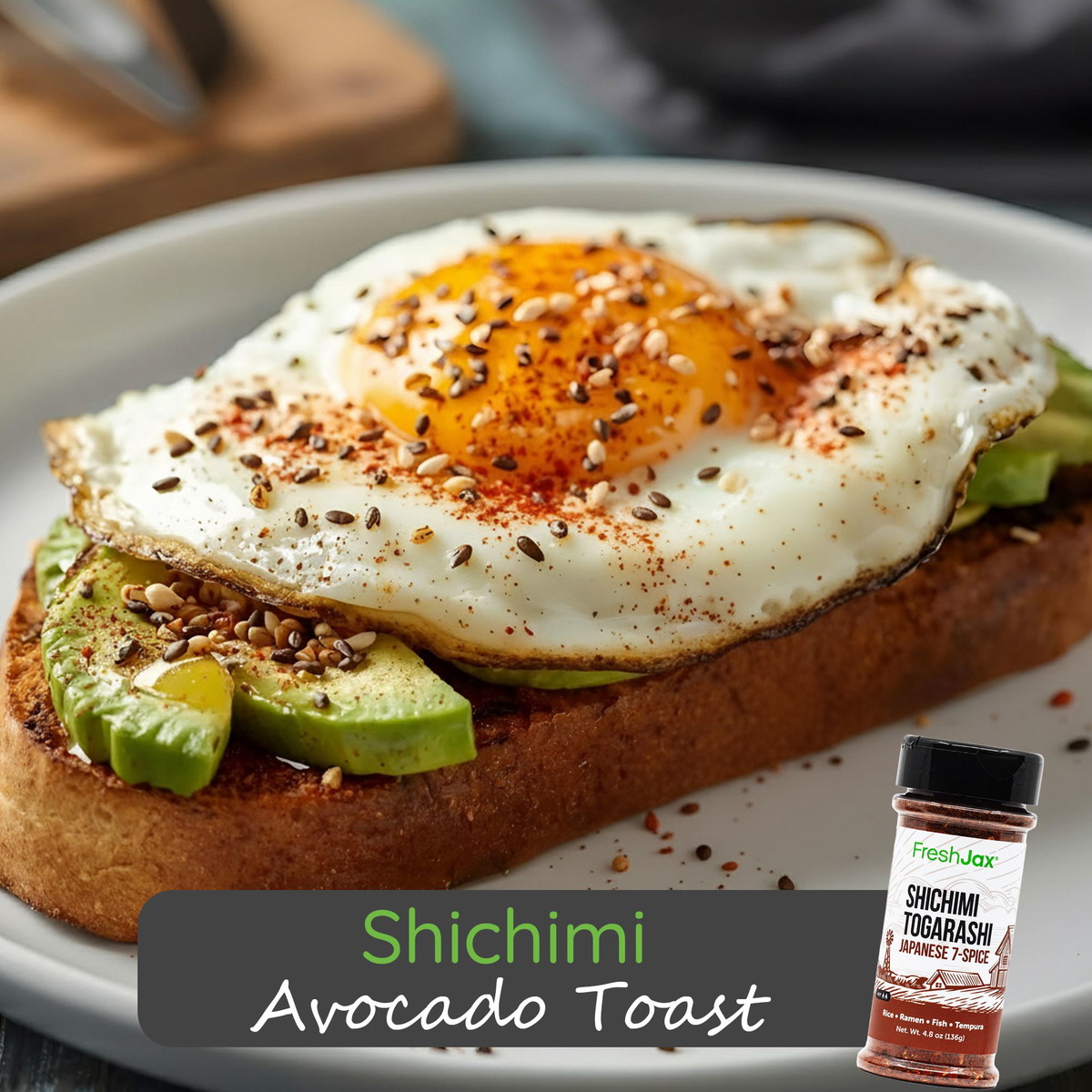 Shichimi Avocado Toast (Vegan or Traditional)