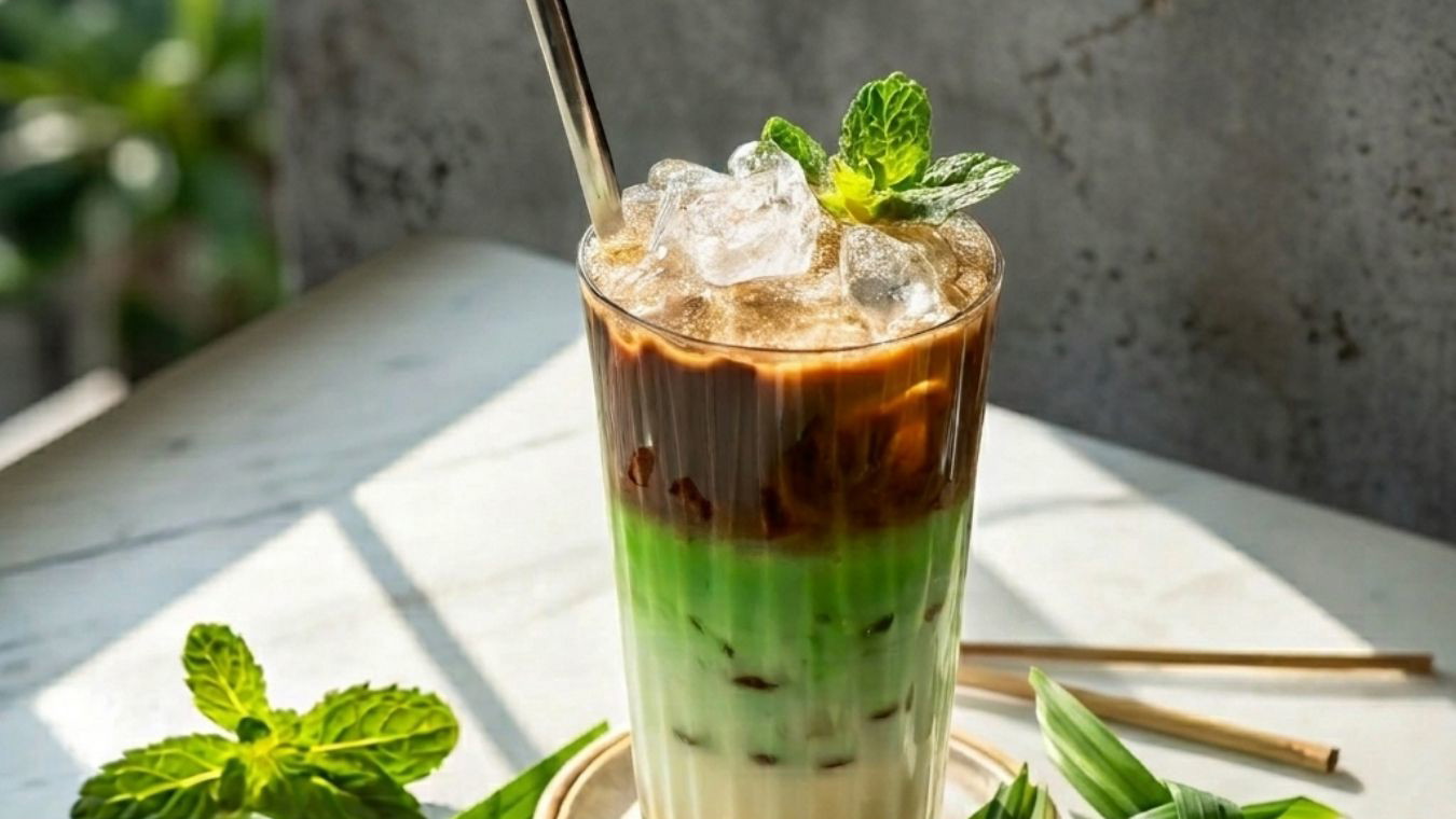 Image of Wabi Coffee Recipes: Pandan Coconut Iced Coffee