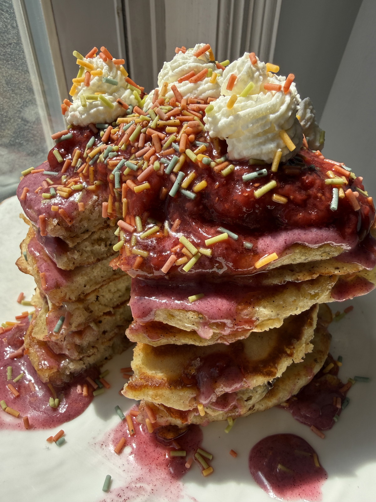 Very Vanilla Sprinkle Pancakes