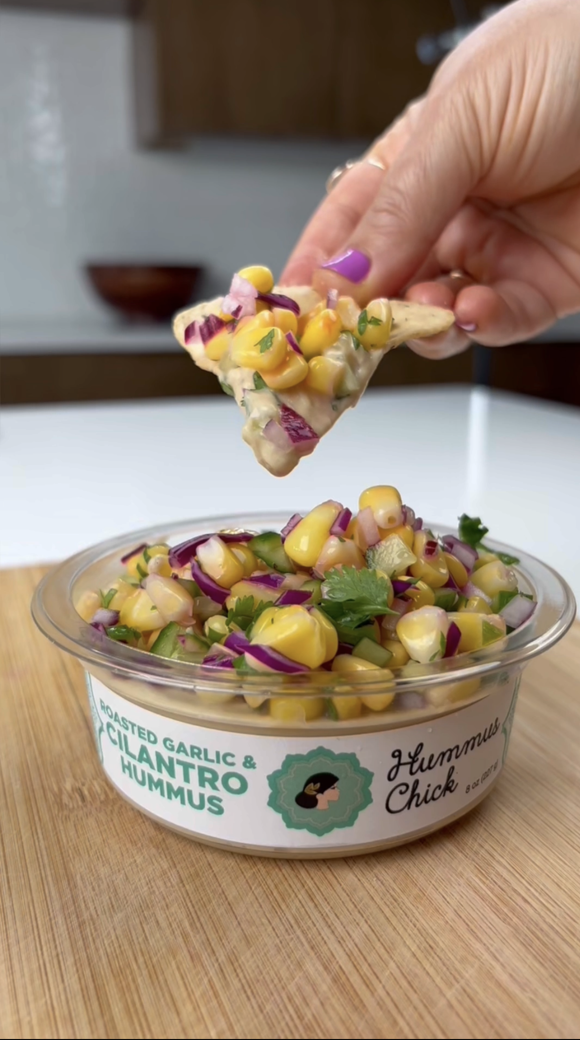 Garden Bliss Salad with Roasted Garlic & Cilantro Hummus