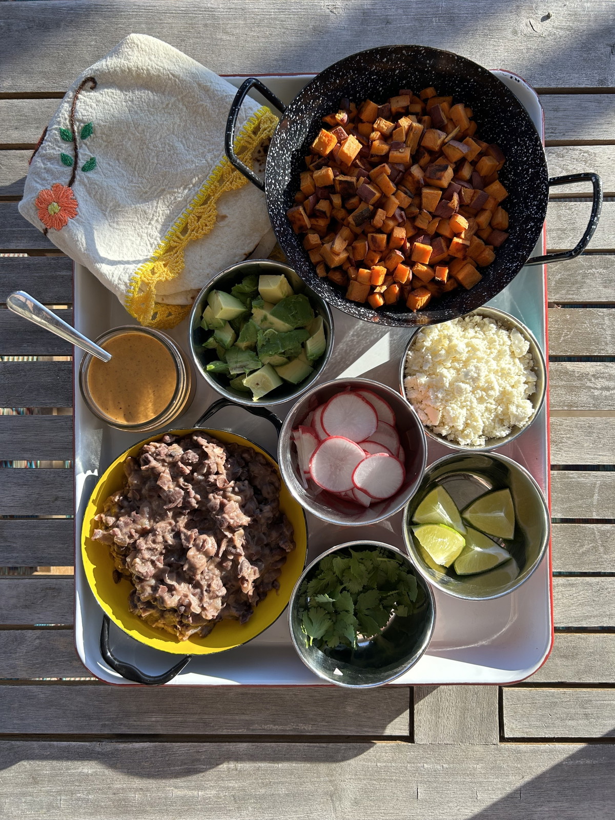 Sweet Potato & Bean Tacos with Yahualica Olive Oil Salsa
