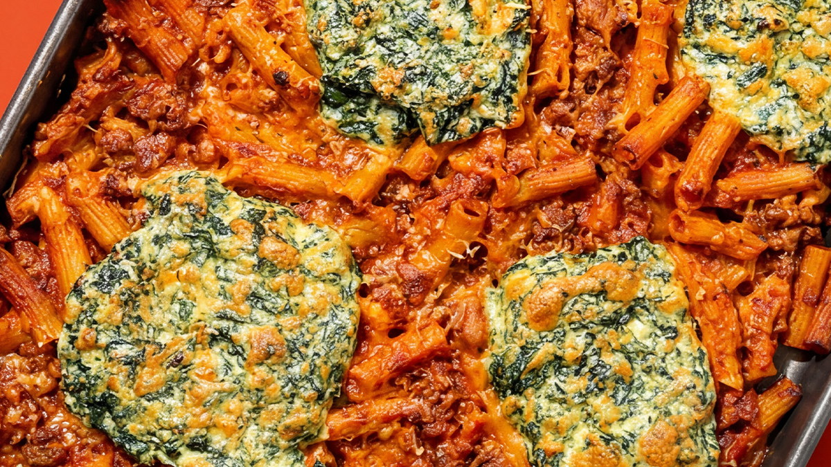 High Protein Sheet Pan Ziti