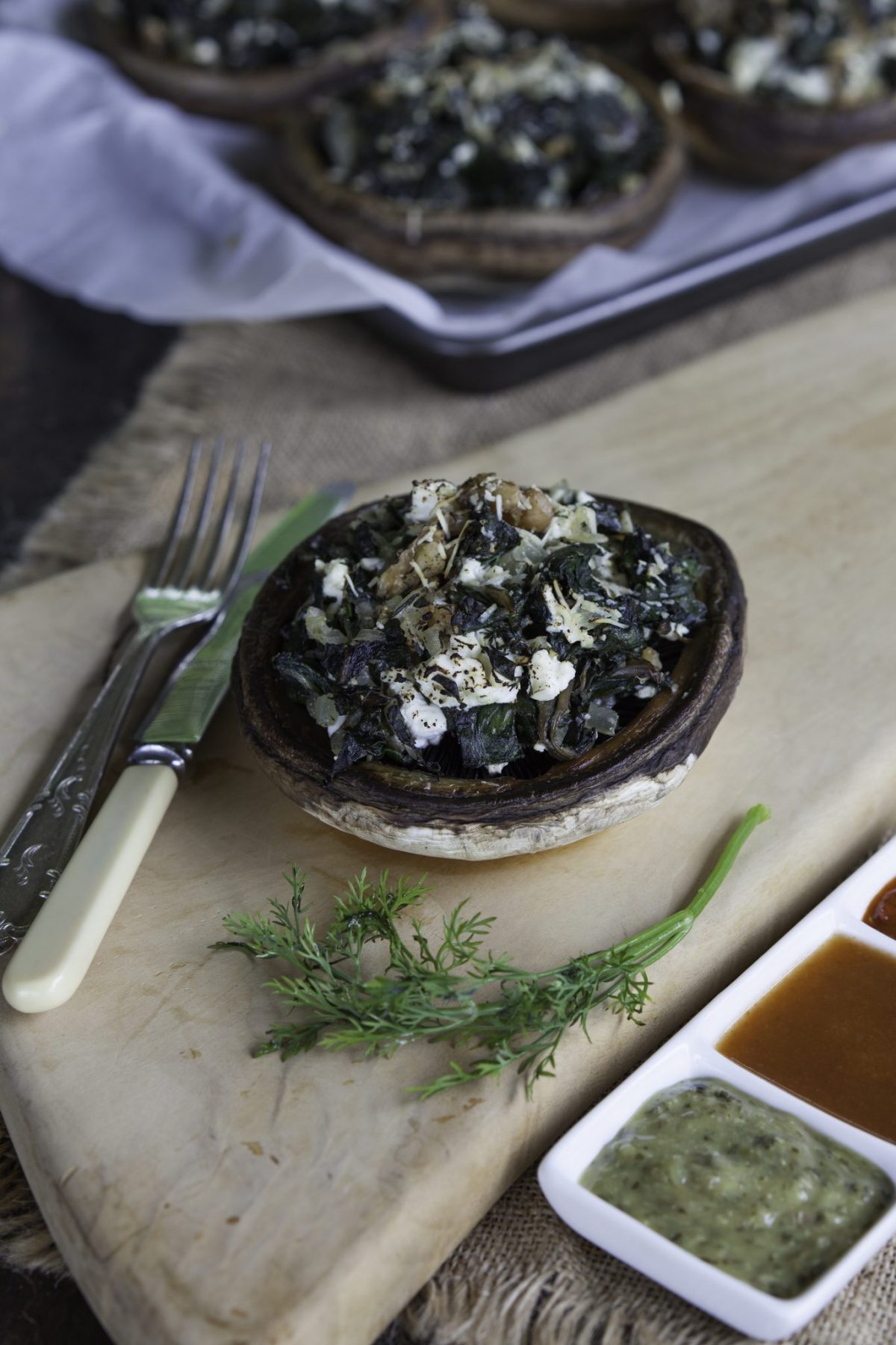 Spinach & Feta Stuffed Mushrooms