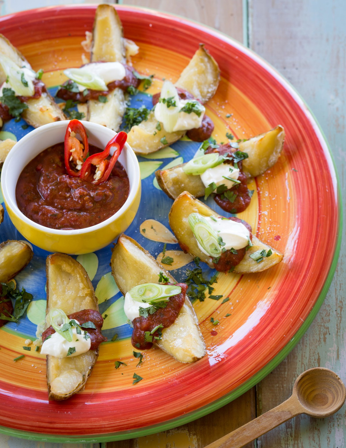 Crispy Potato Skins with Salsa Picante