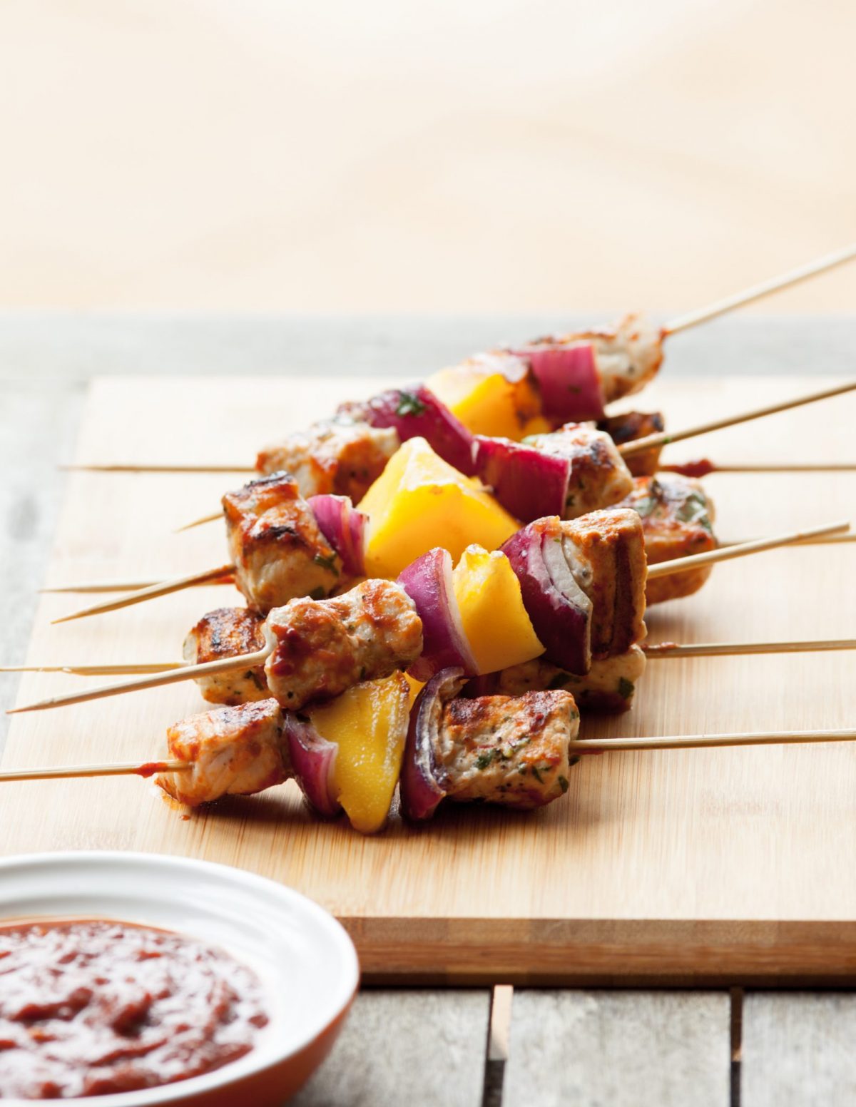 Pork & Mango Skewers