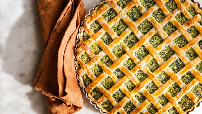 Image of Ricotta & Broccoli Rabe Tart from Vegetables the Italian Way