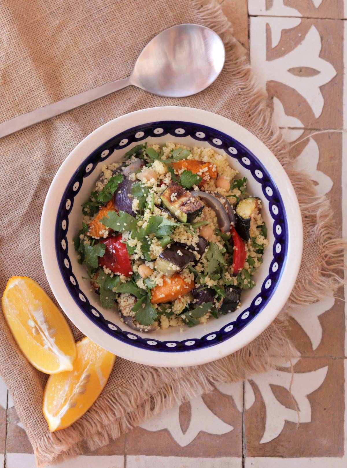 Warm Couscous Salad with Roasted Vegetables