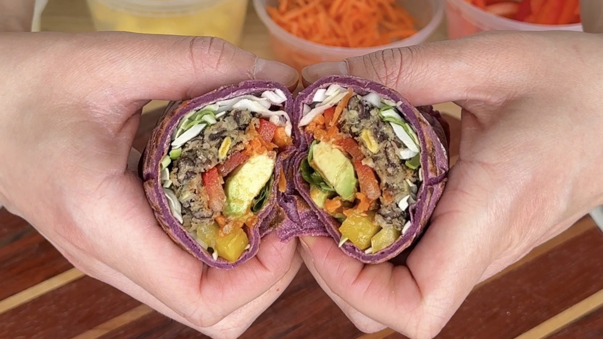 Black Bean Burger Wrap