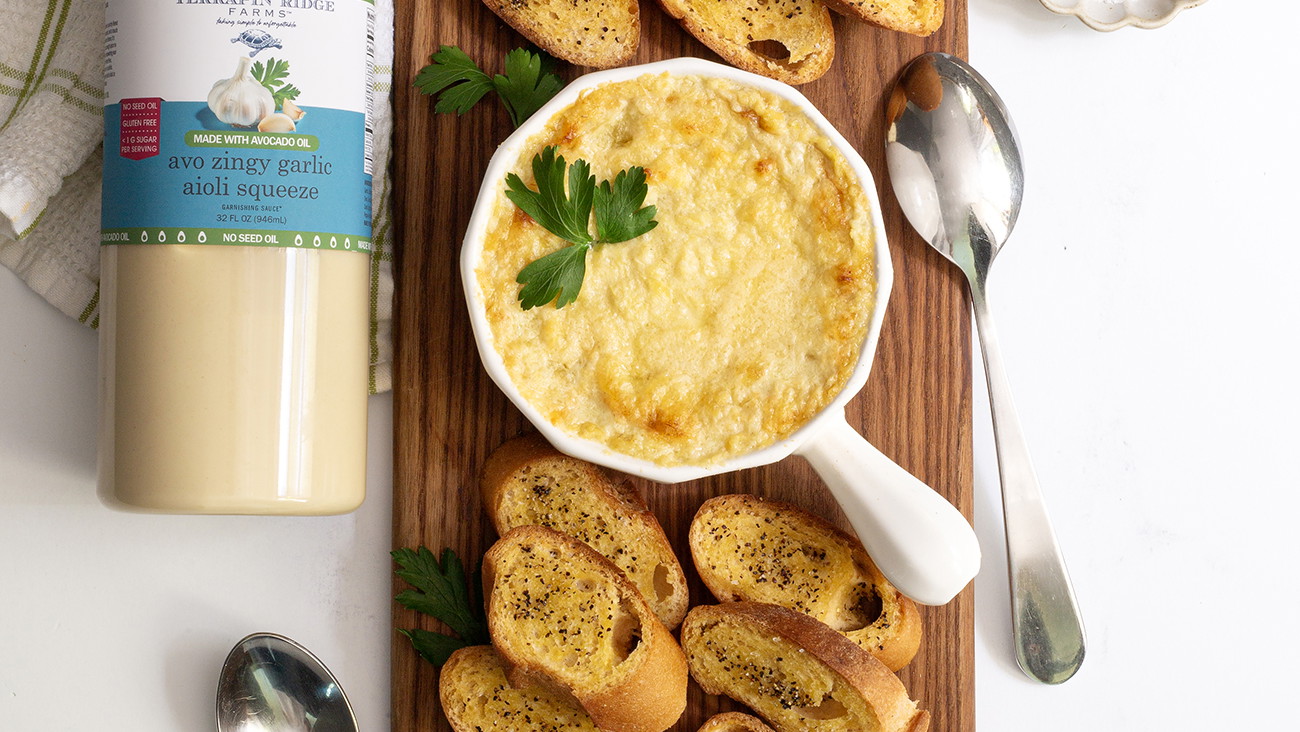 Image of Artichoke Dip with Zingy Garlic Aioli