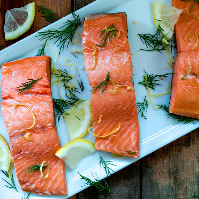 Lemon Dill Poached Salmon – Sizzlefish