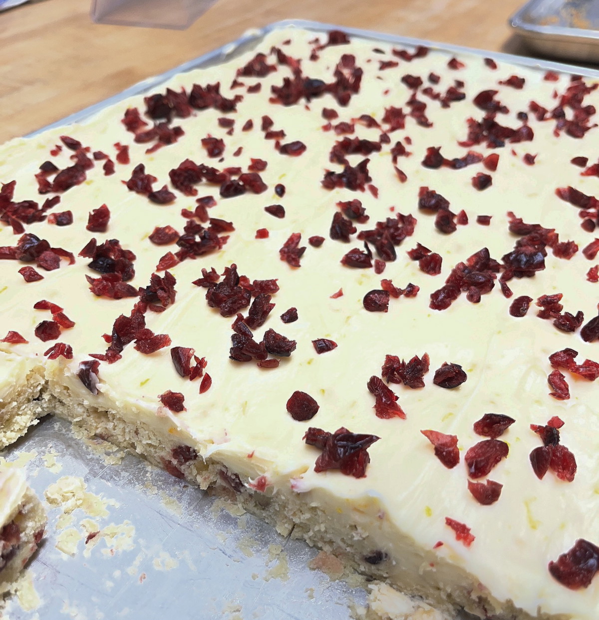 Cranberry Bars w/ Cream Cheese Frosting
