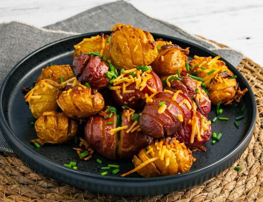 Image of Hot Honey Buttered Hasselback Dutch Potatoes