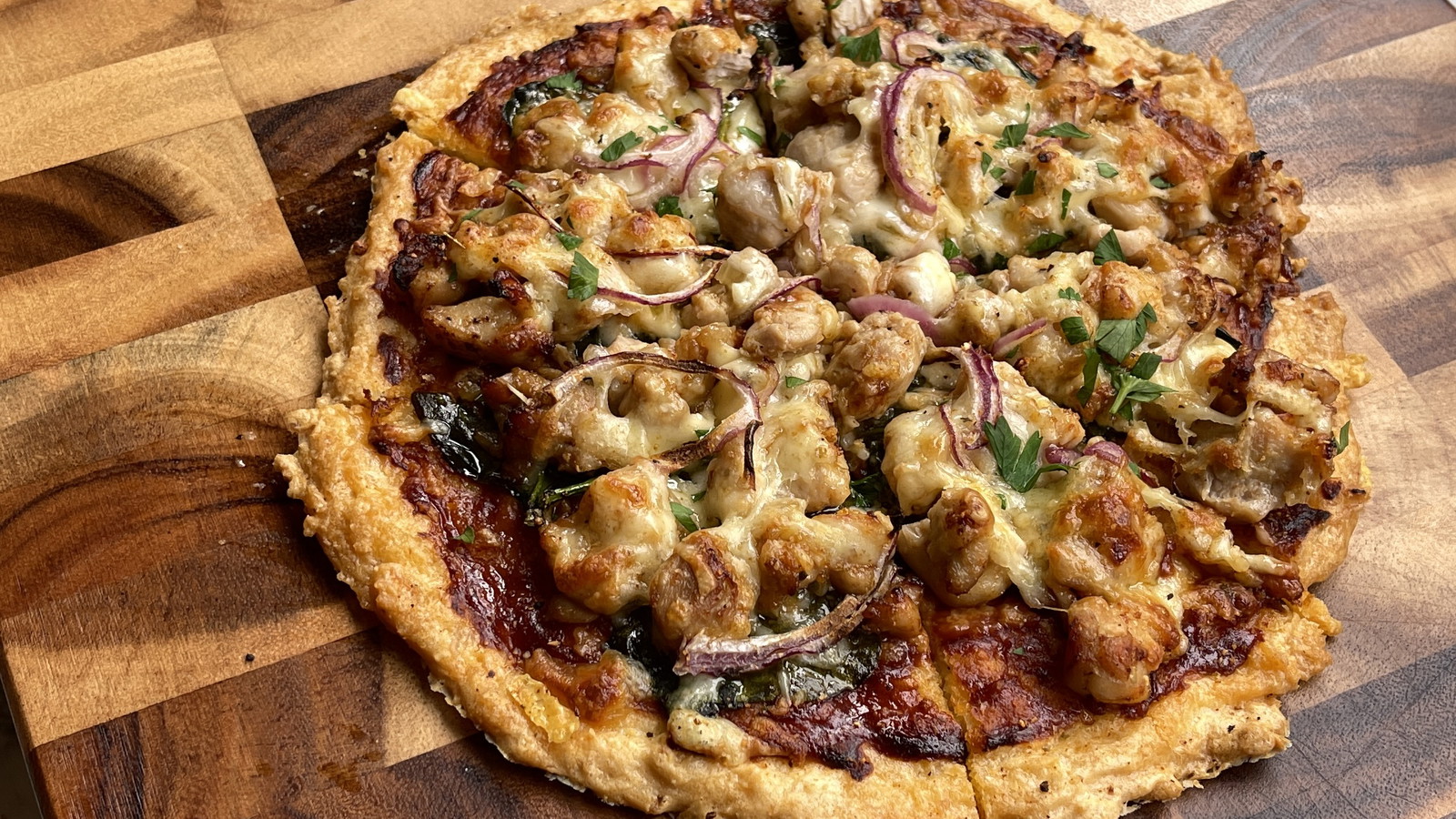 Rice Crust BBQ Chicken Pizza
