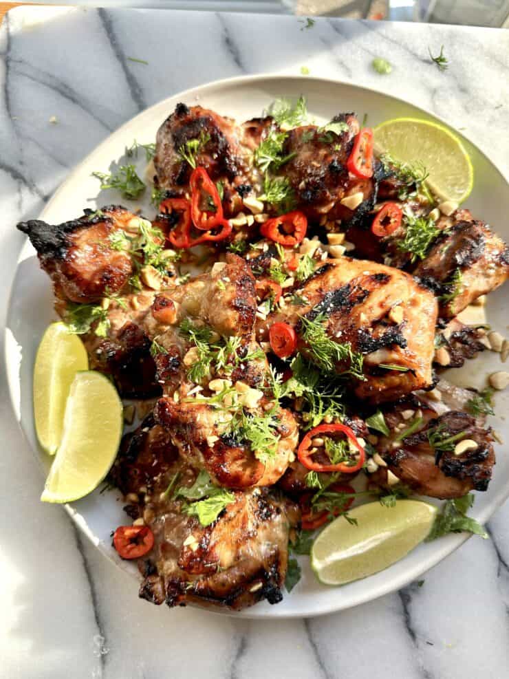 Grilled Chicken Thighs with Tucupi Barbecue Sauce