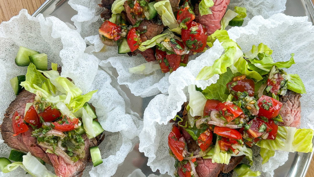 Vietnamese Flank Steak Tostada