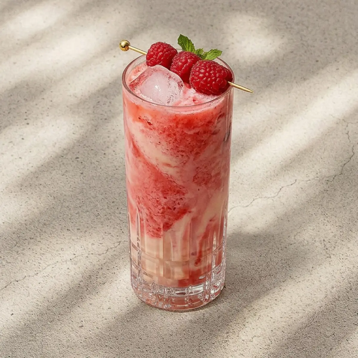 Virgin Berry Colada mit Himbeeren