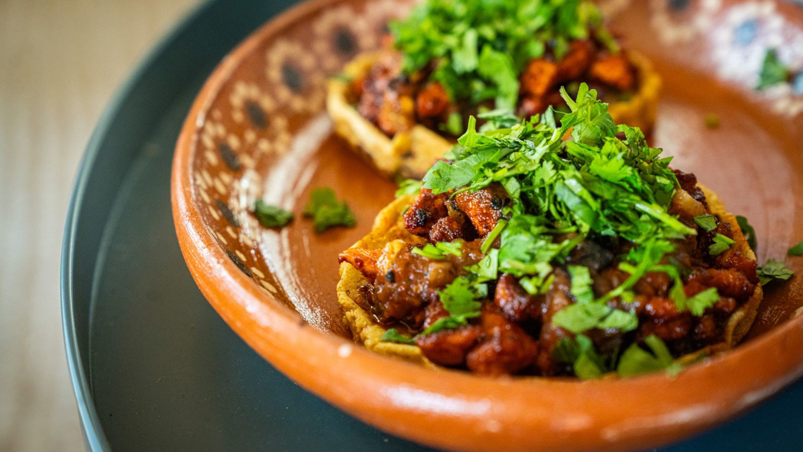 Adobo de Puerco with Salsa de Molcajete
