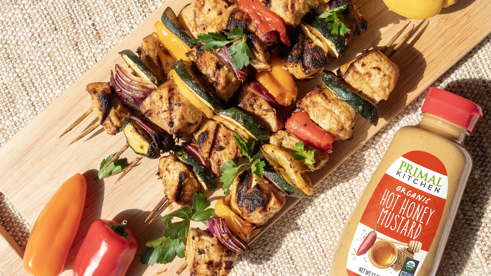 Image of Hot Honey Mustard Chicken Skewers