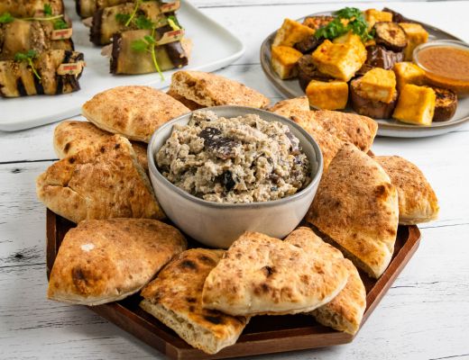 Image of Lemony Fire Roasted Eggplant Yogurt Dip