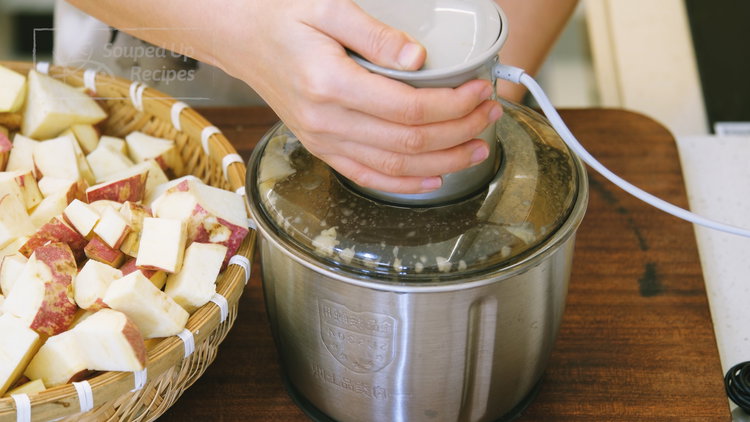 Image of Add the sweet potatoes into a food processor. Pour in...