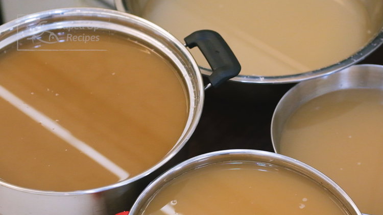 Image of Let all the collected starch water sit undisturbed for about...