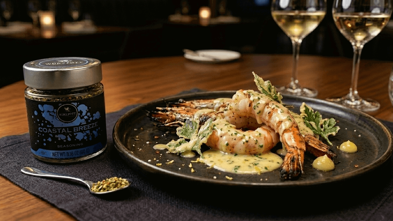 Shrimp with Lemon Herb Beurre Blanc