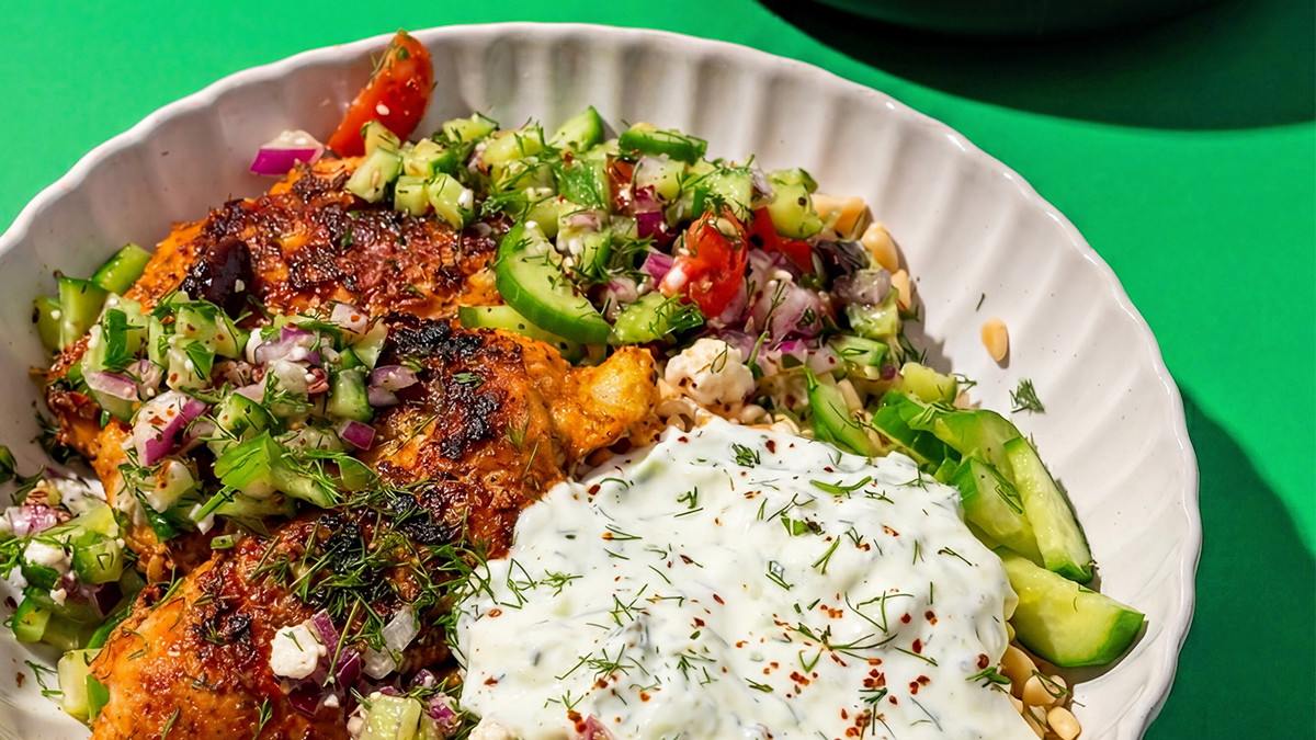 Greek Chicken Rice Bowl