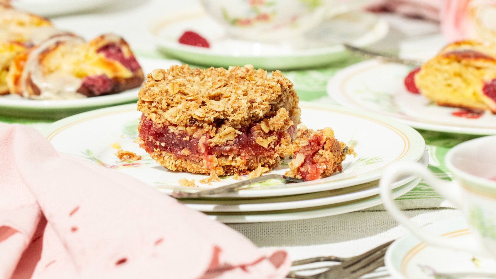 Image of Sprouted Oat Rhubarb Squares