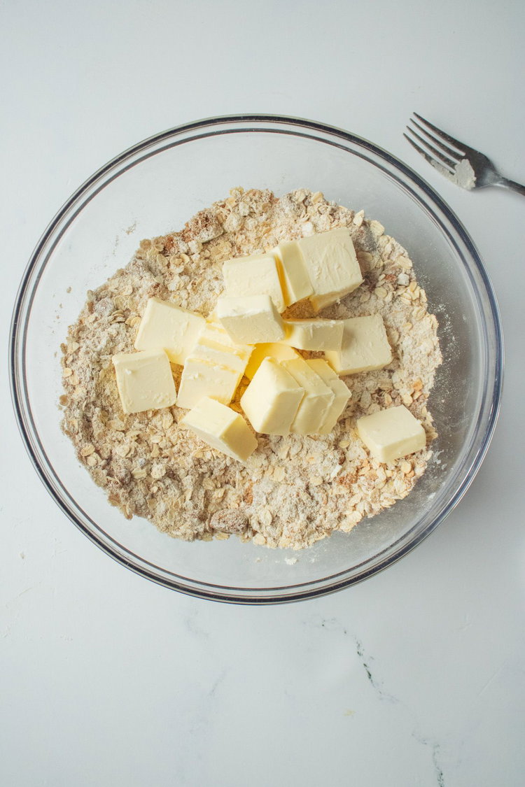 Image of Mix together in a larger bowl , flours, baking soda,...