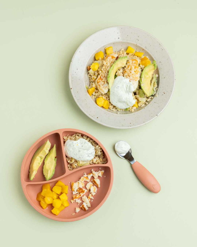 Image of Ljummen Mango - och halloumisallad med basilikasås