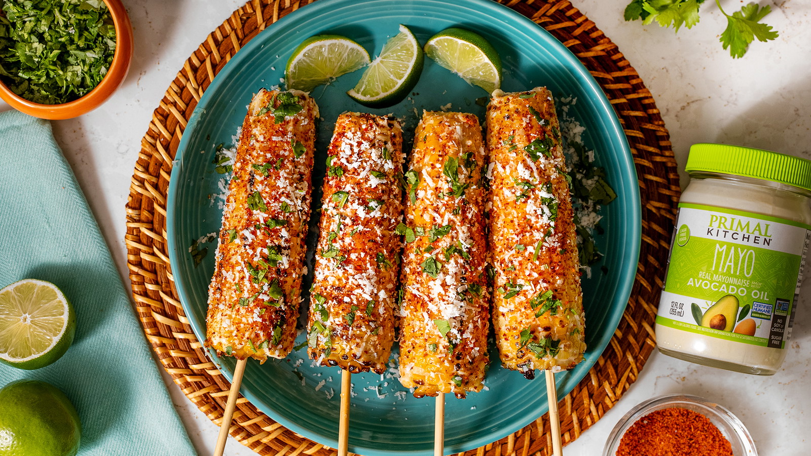 Image of Mexican Grilled Corn with Mayo