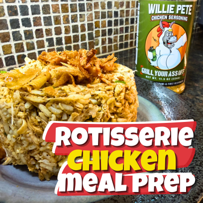 Image of Viral Rotisserie Chicken and Rice with Crispy Skin