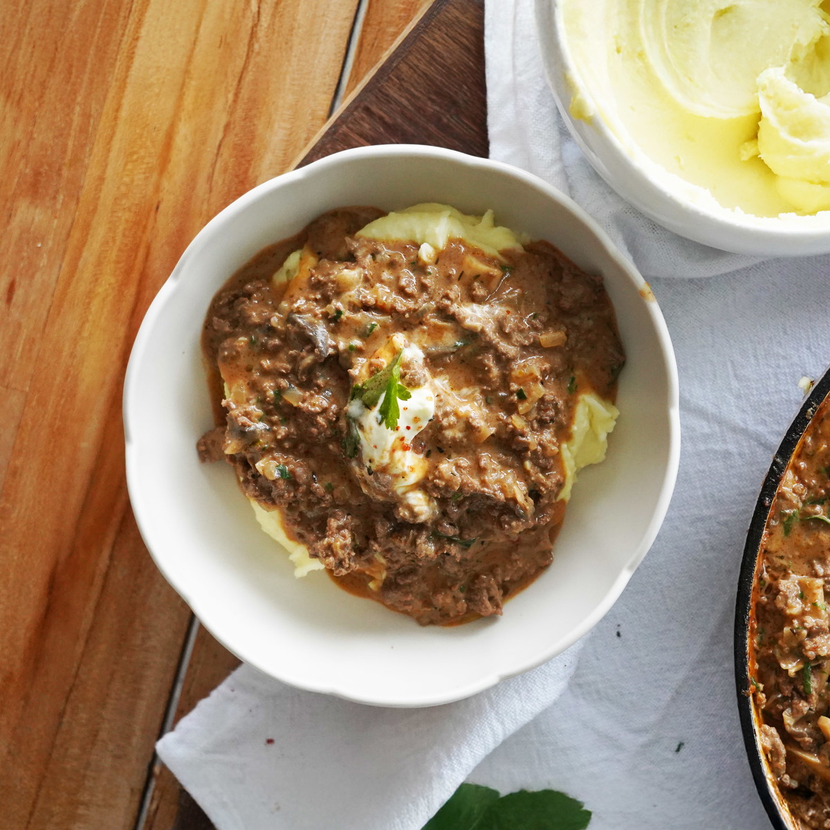 Creamy Mushroom Beef Mince