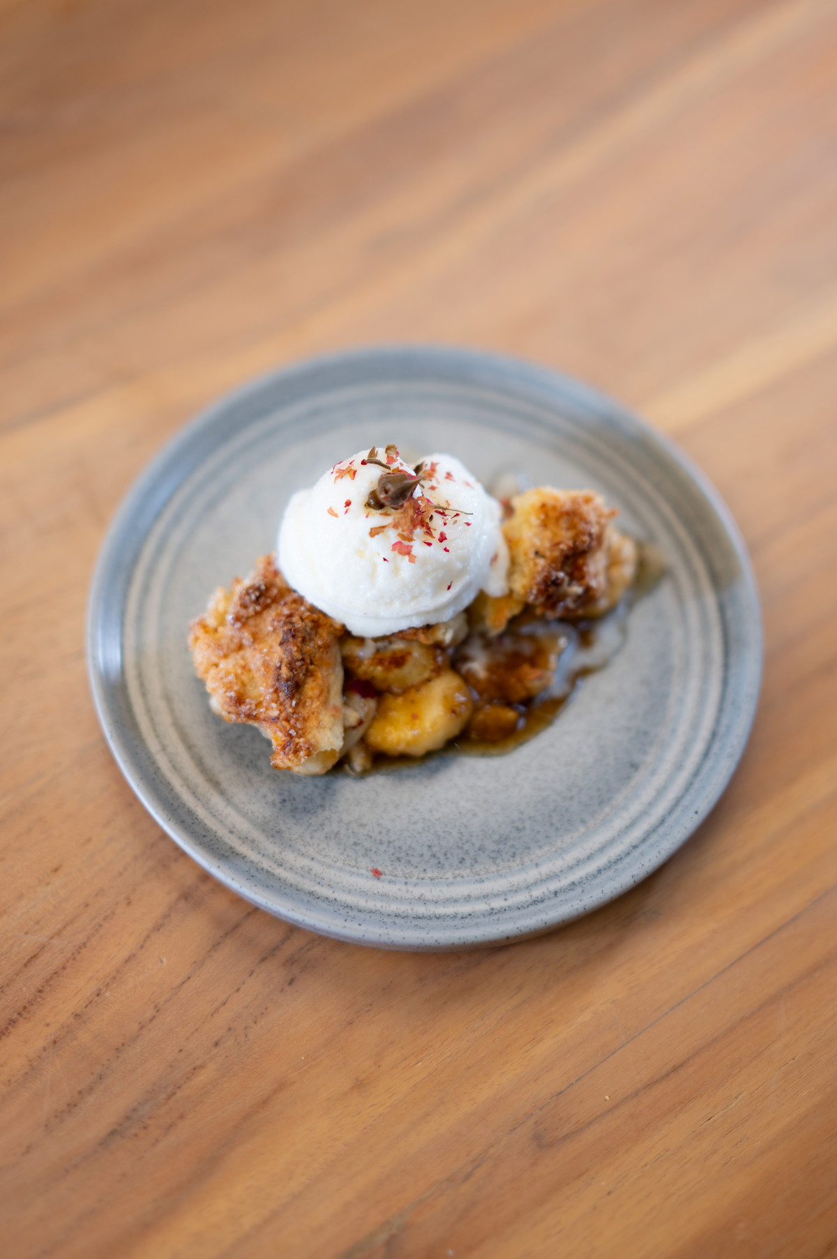 Pisang Cobbler with Ice Coconut CREAMi