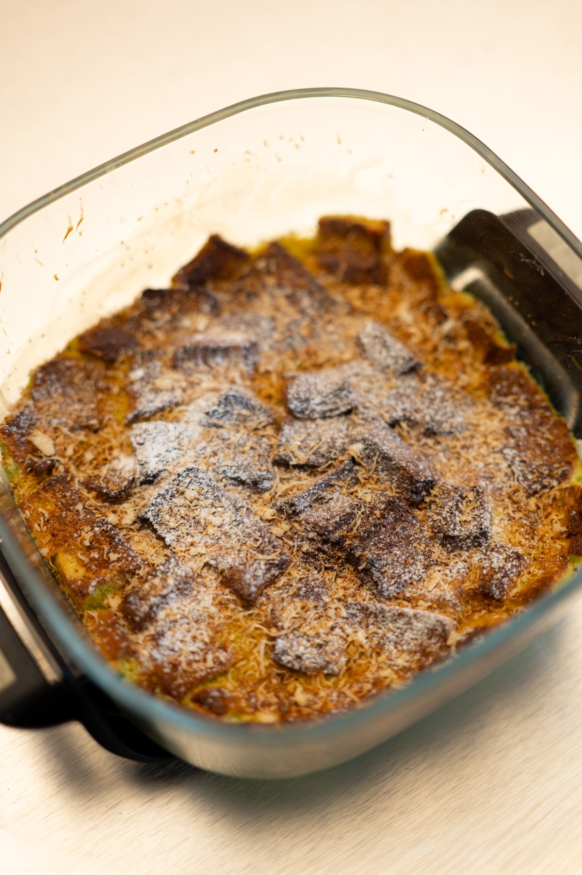 Pandan Coconut Bread Pudding