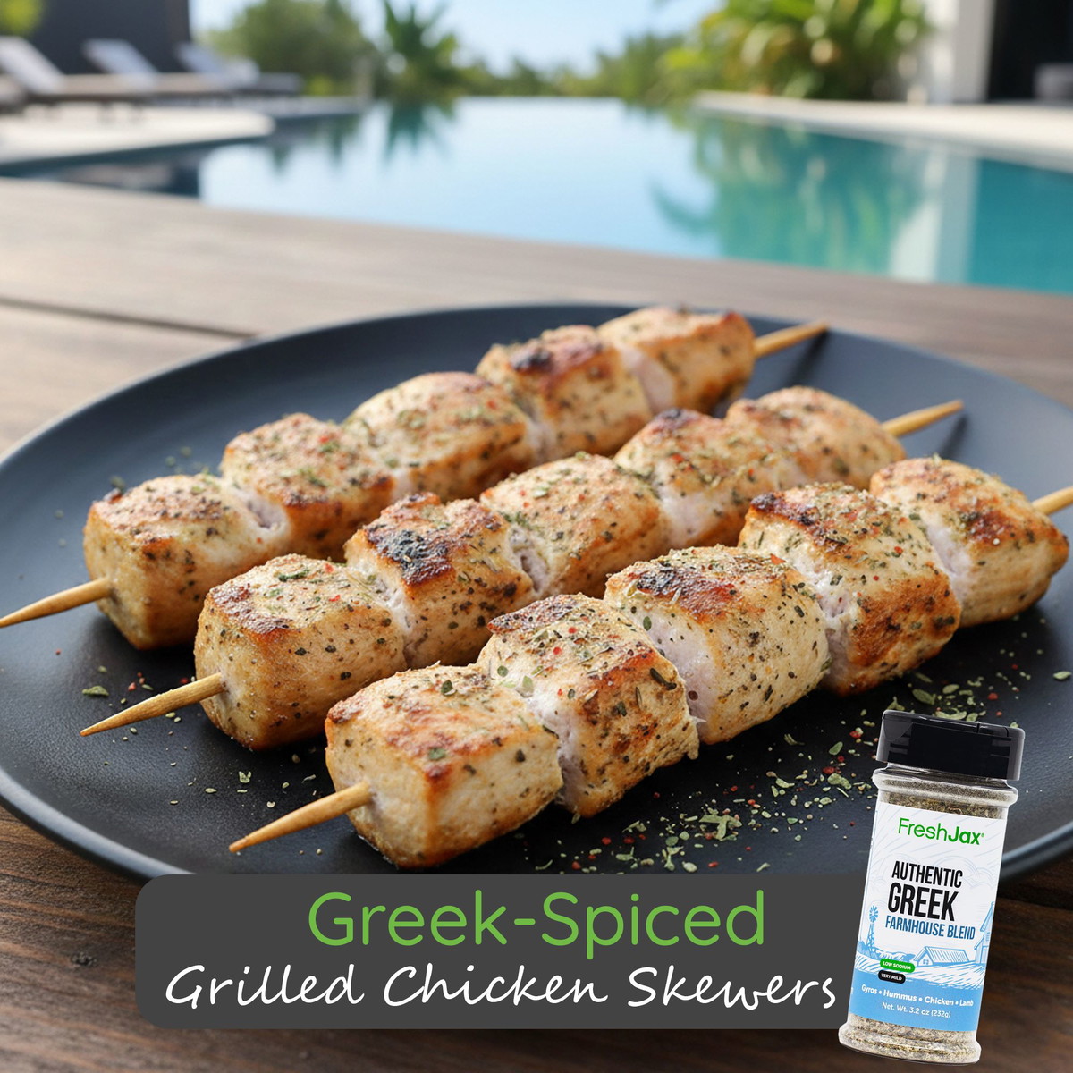Greek-Spiced Grilled Chicken Skewers