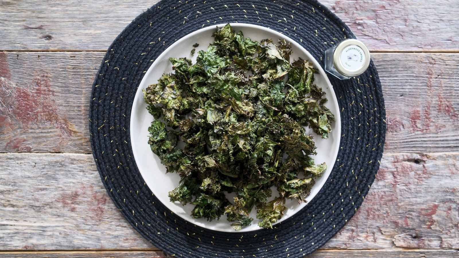 Image of Smoky Kale Chips with Alderwood Smoked Sea Salt