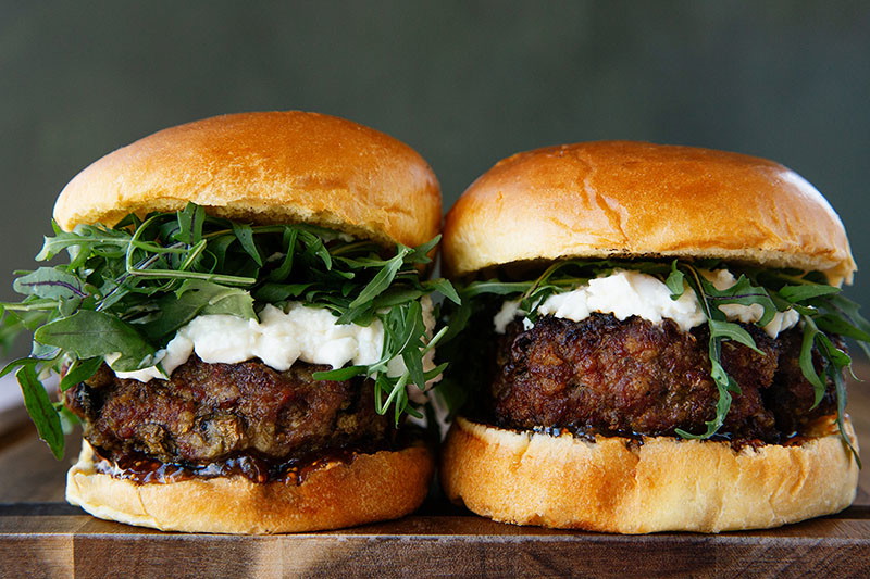 Goat Cheese Porcini Mushroom Burger