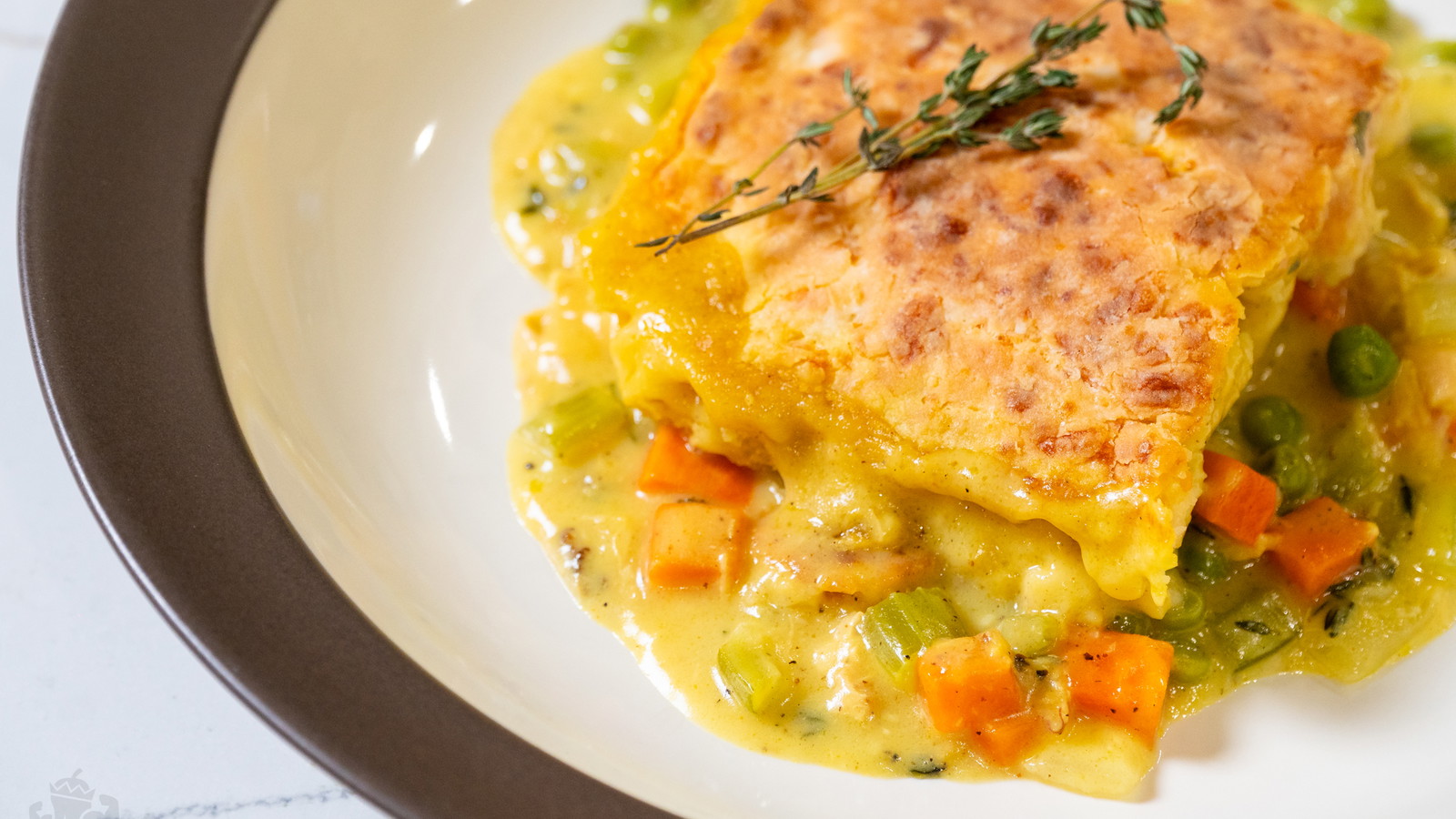 Ultimate Chicken Pot Pie With Cheddar Biscuit Crust 