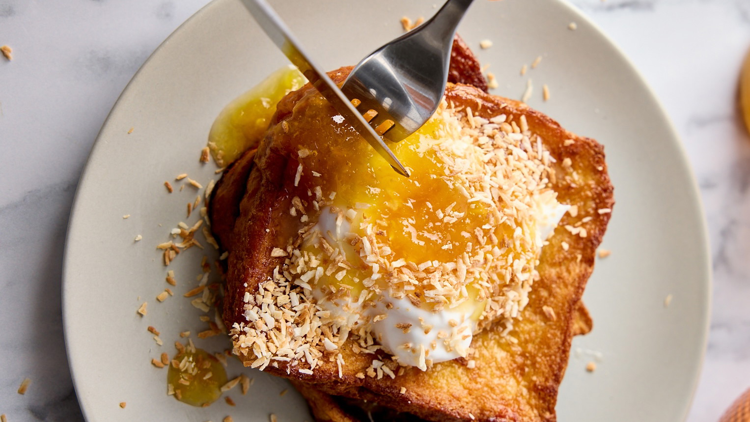 Image of Coconut French Toast with Golden Pineapple Preserve