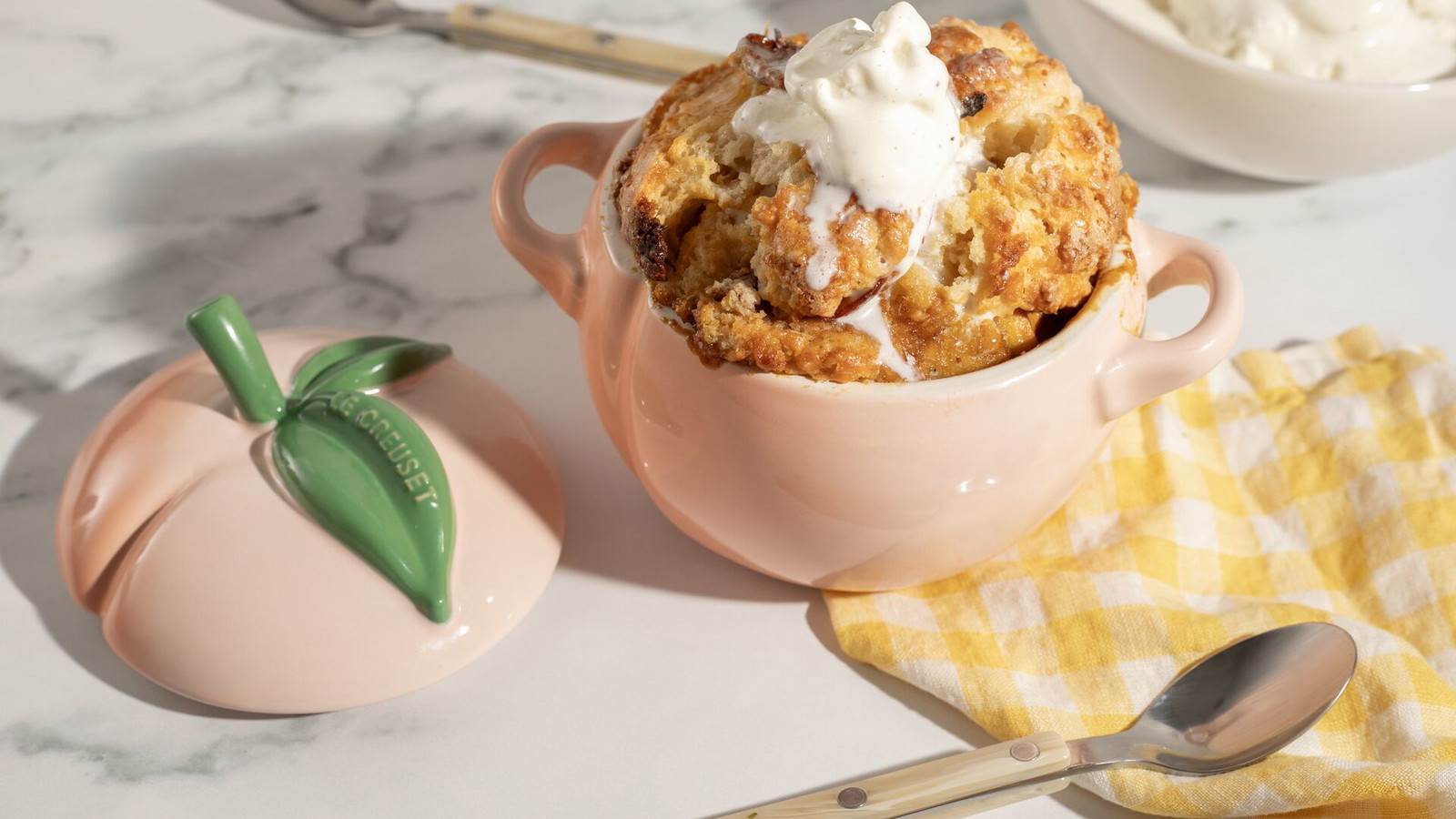 Image of Salted Caramel Peach Sugar Biscuit Mini Cobblers