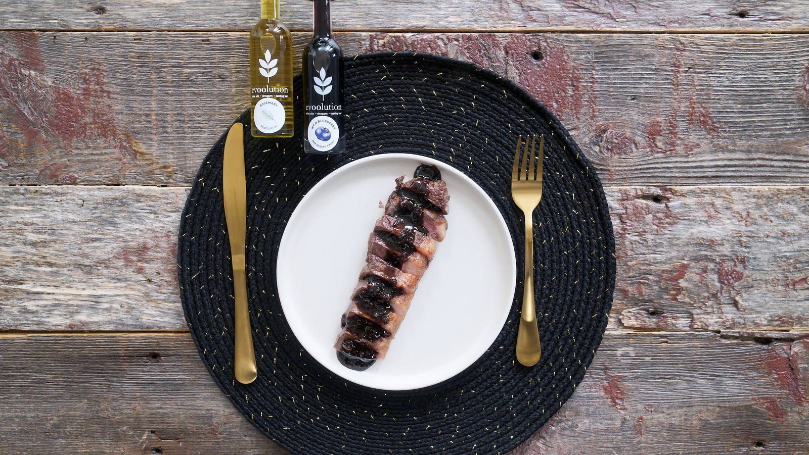 Image of Wild Rosemary & Blueberry Glazed Bison Steaks