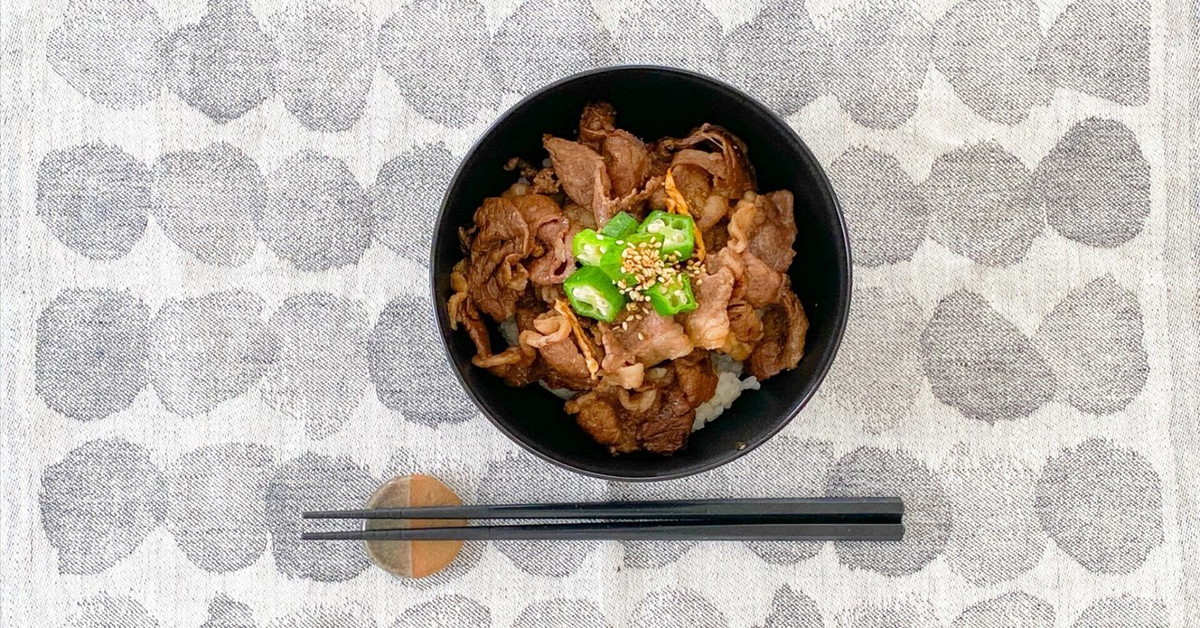 ごぼうパウダーの香ばし牛しぐれ丼