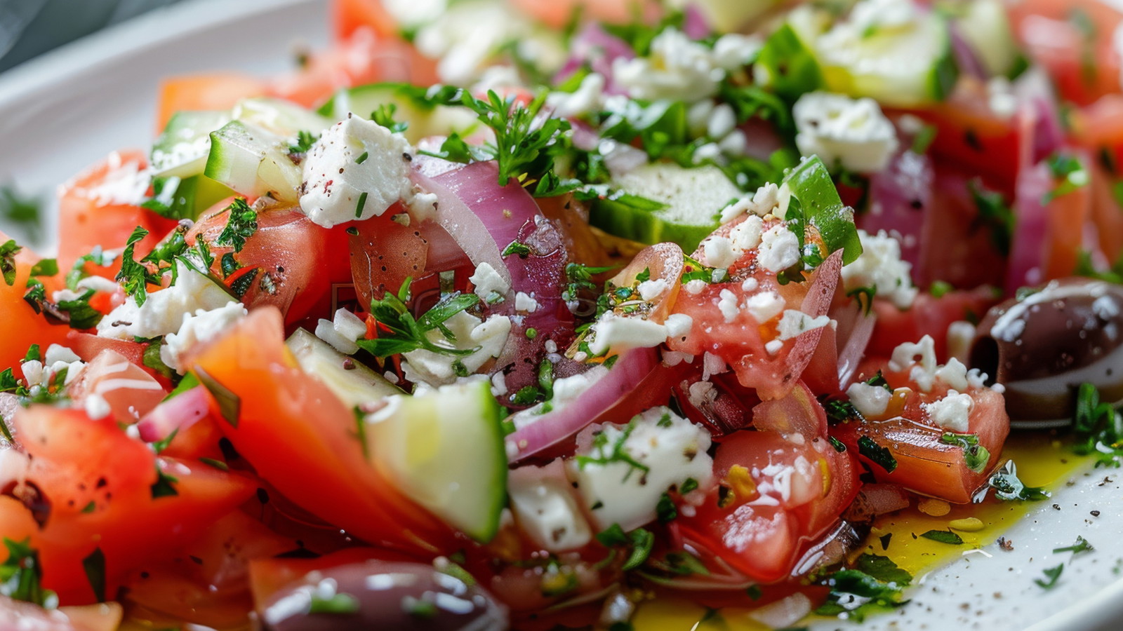 Image for Culinary Genie Tomato, Cucumber & Feta Salad recipe.
